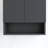 26" Wall-Mounted Bathroom Cabinet In Black With Doors And Shelf