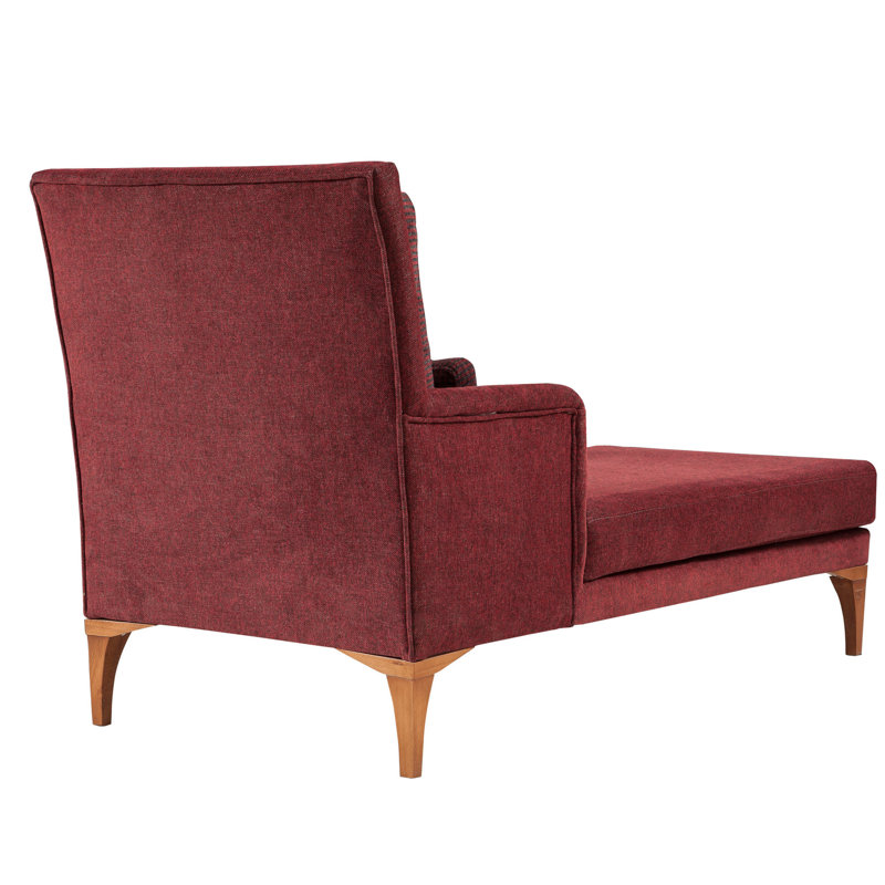 Yaphank Upholstered Chaise Lounge, Rose