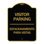 Enseigne Signmission Designer Series - Enseigne de stationnement réservée aux visiteurs bilingues Enseigne architecturale noire et dorée en aluminium de gros calibre 18 po x 24 po | Fabriqué aux États-Unis