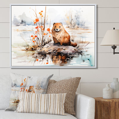 Watercolor Stream Serenity I - Art mural