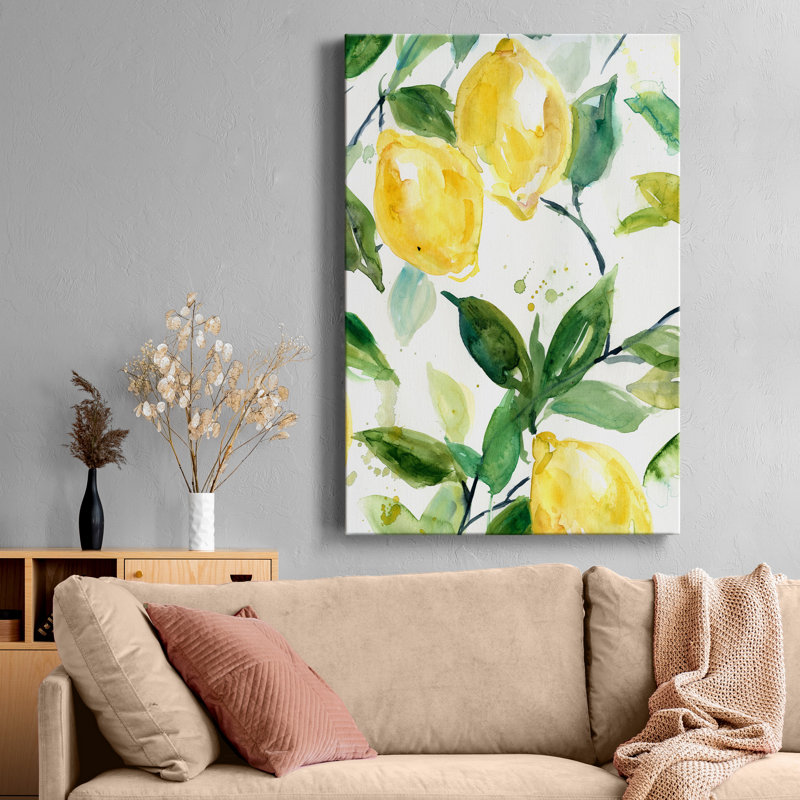 Reproduction d’art sur toile tendue « Lemony Branch I », H 27 po x l 18 po x P 1 po