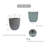 14.8" Vintage Black Ribbed Planter, Cement-Look Tapered Egg-Shaped Plastic Pot with Drainage, Large Modern Indoor & Outdoor Flower Pot for Patio Garden, 12.5" Opening-124654137-124654140