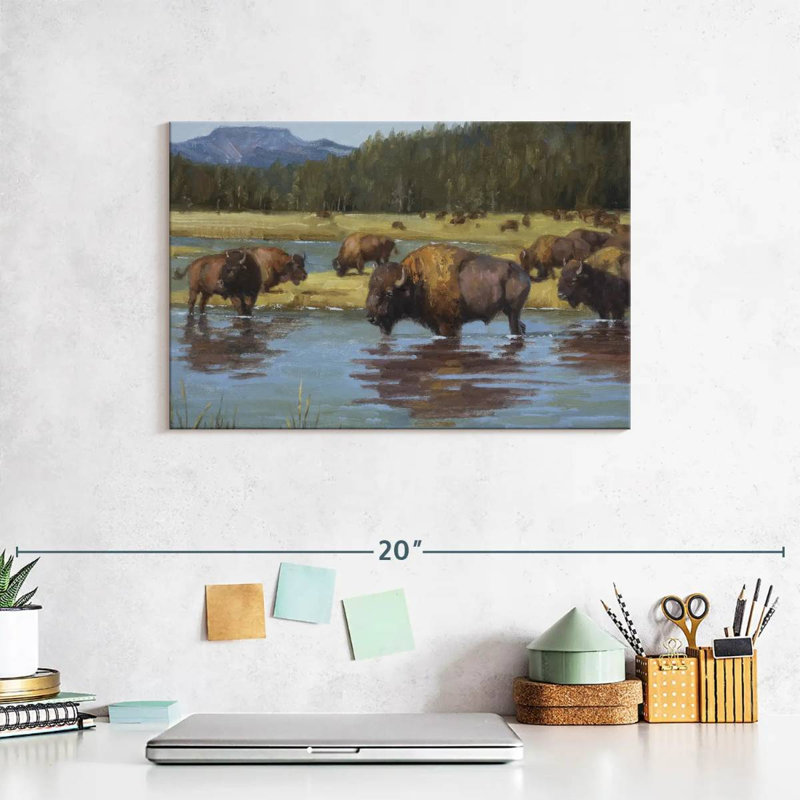 Buffalo Crossing, 8" H x 12" W