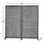 Paravent extérieur H 6 pi x l 3 pi et panneau décoratif en treillis avec support - Paravent de jardin autoportant ou mural pour plantes grimpantes et meilleure intimité-1131860090