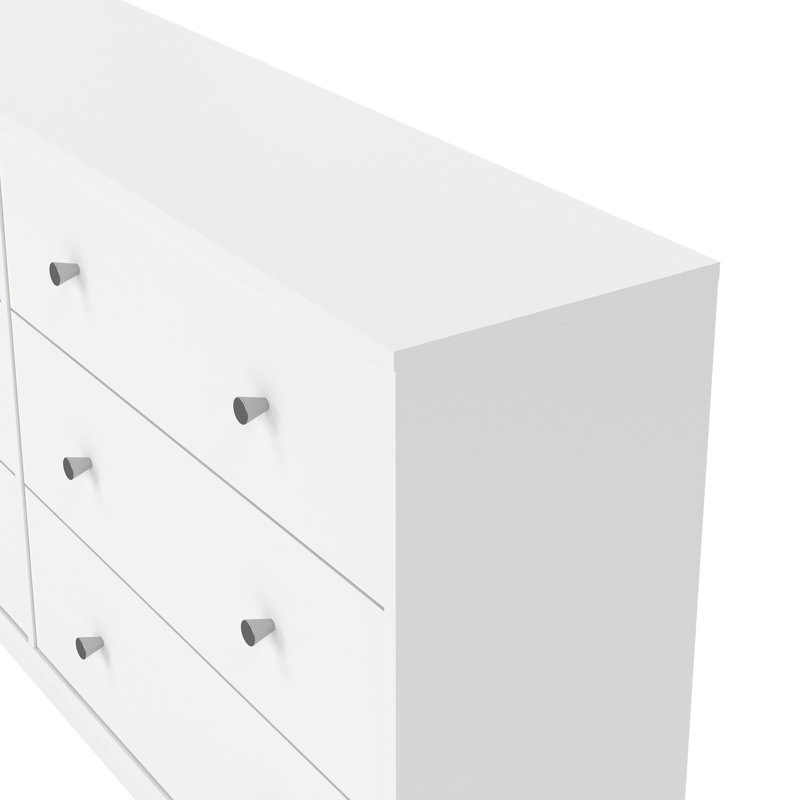Clanton 56.34'' W 6 - Drawer Dresser, White