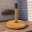 Base de parasol lestée avec finition naturelle, peut accueillir des parapluies jusqu'à 9,8 pi, pour le patio ou le jardin