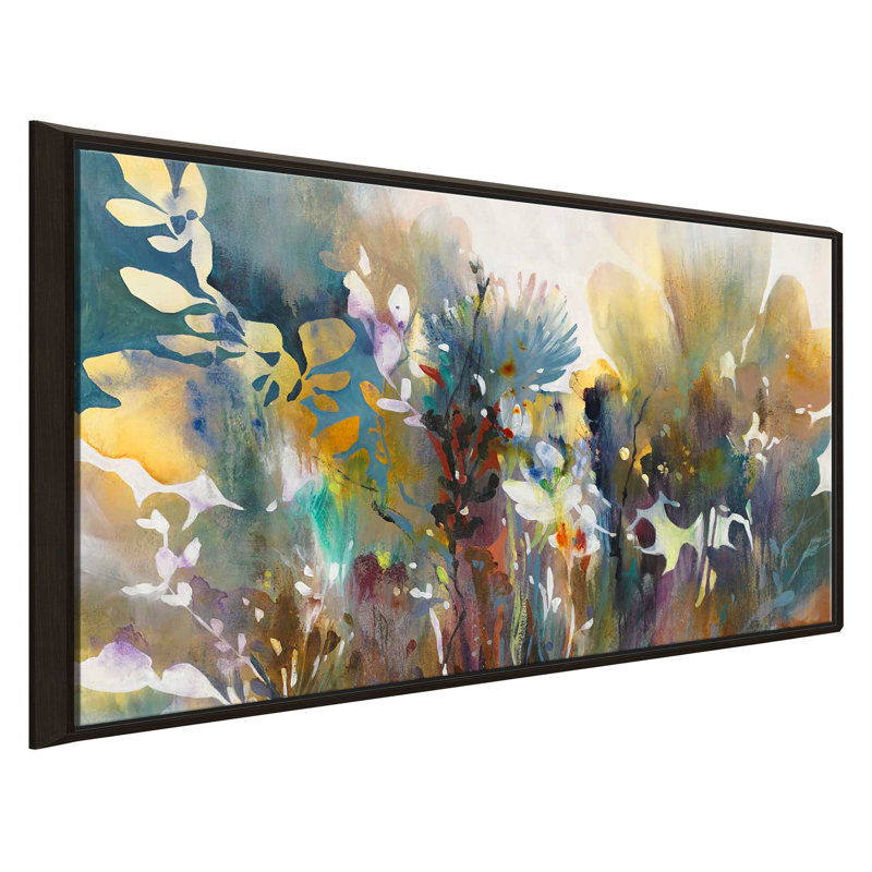 Heartfelt - peinture à cadre flottant, Cadre flottant espresso, H 39,5 po x l 63,5 po x P 2 po