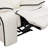 Double Manual Recliner Chair, Overstuffed Loveseat w/ Cupholders, Flannel, White