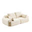 Pet - Velours en mousse à mémoire de forme 2 places en beige, adapté pour le salon et plus, sans assemblage, combinaison polyvalente, coussins de siège