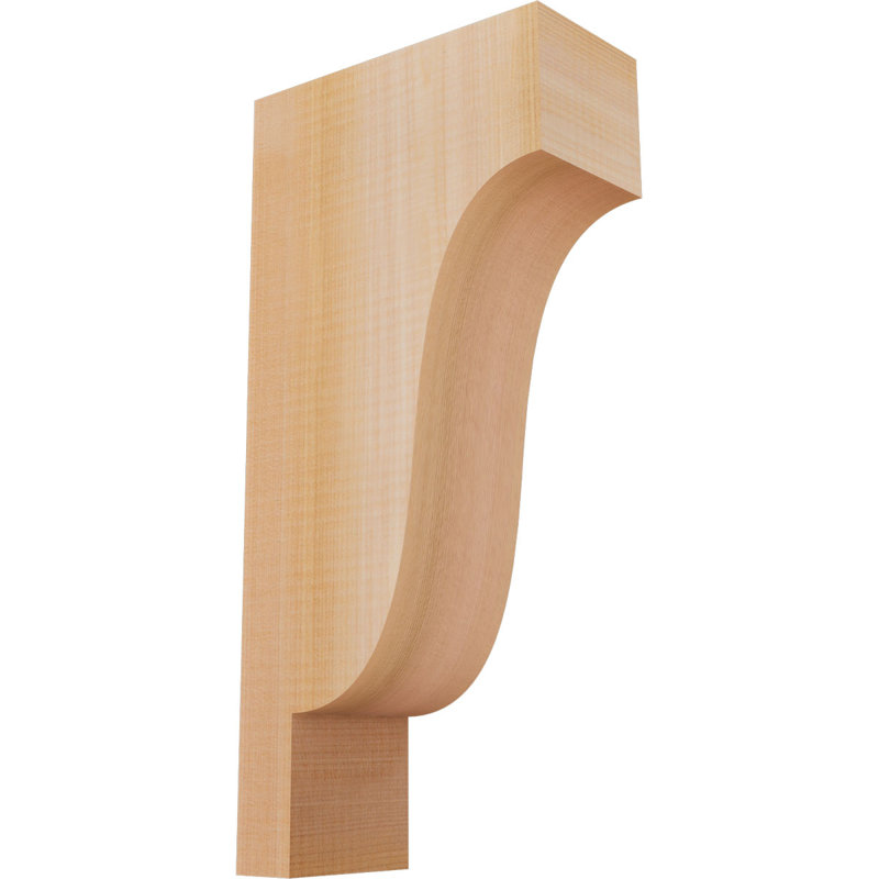 Newport Corbel, H 16 po x l 3,5 po x P 8 po, Cèdre rouge, Lisse