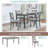 5-Pieces Wooden Dining Rectangular Table With 4 Chairs-864518239-864518237