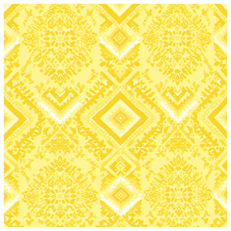 Couvre-lit matelassé jaune à motif orné toutes tailles, Double