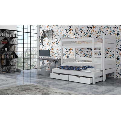 Caspar Bunk Bed with Storage Included with Built-in Ladder Included with Trundle Included