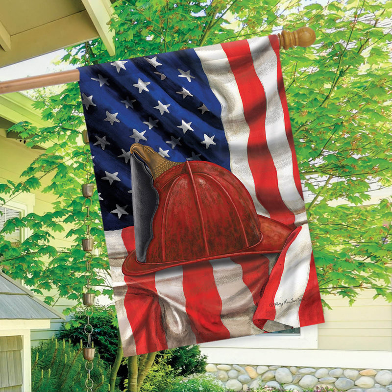 Fireman Helmet House Flag
