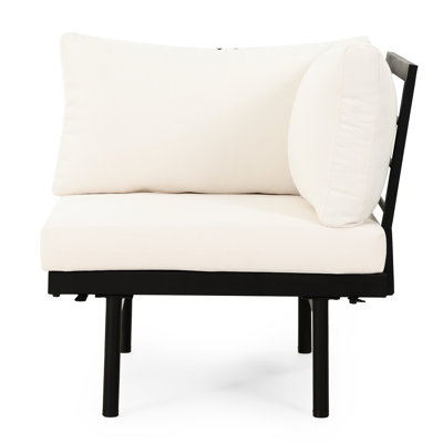 Wood And Iron Arrangement With Cream Water- Padding Fabrics Cushion Structure, Color