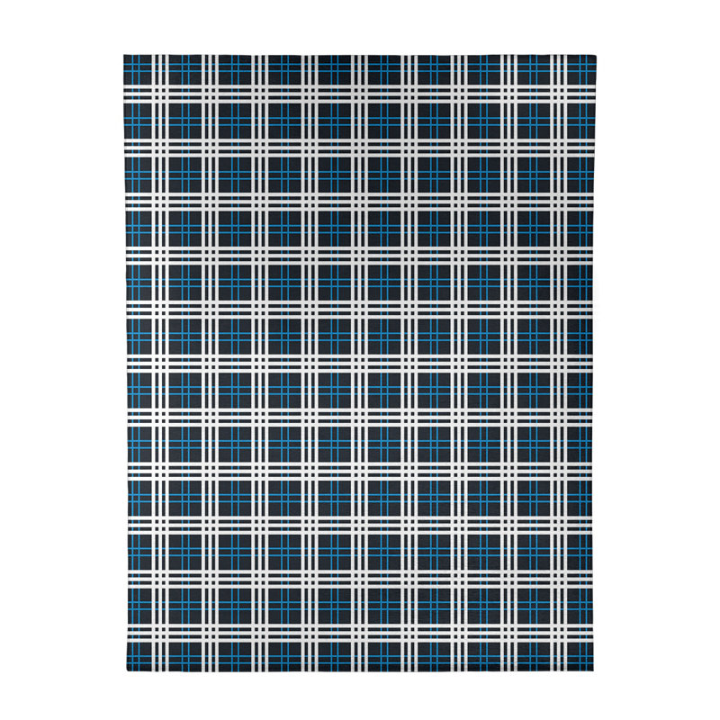 Tapis noir à carreaux, Rectangle 9 pi x 12 pi