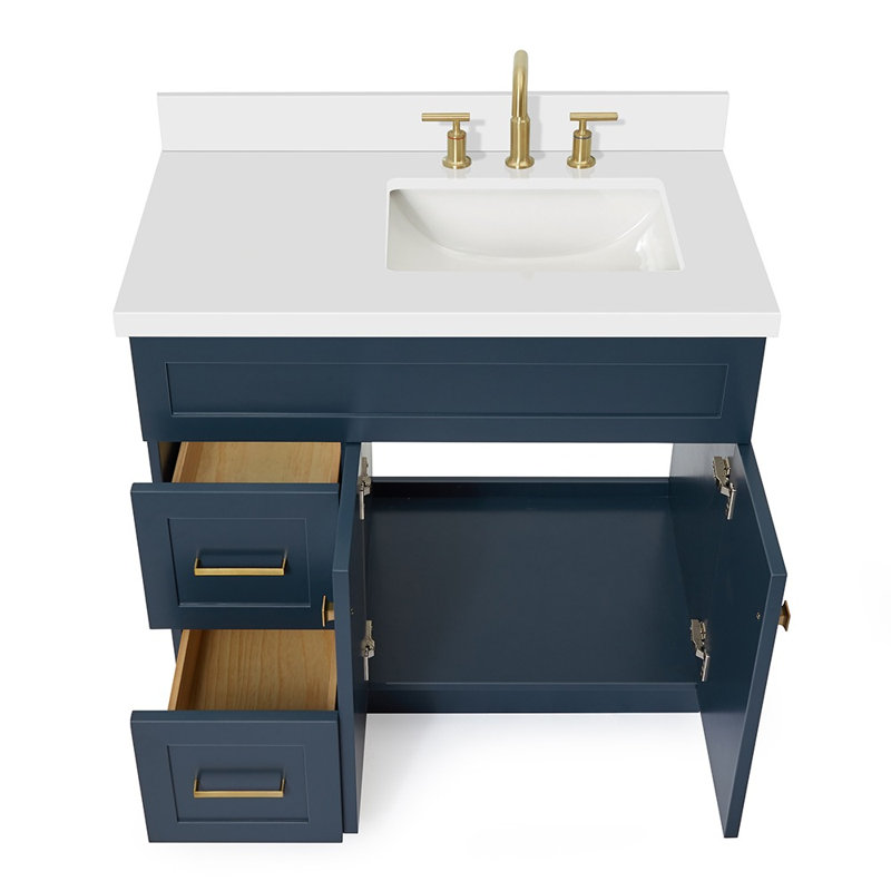 Ensemble de meuble-lavabo simple 37 po Hamlet, Bleu minuit