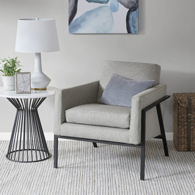 Fauteuil d'appoint Brayden avec structure en métal durable et mousse à haute densité pour un confort et un soutien supérieurs
