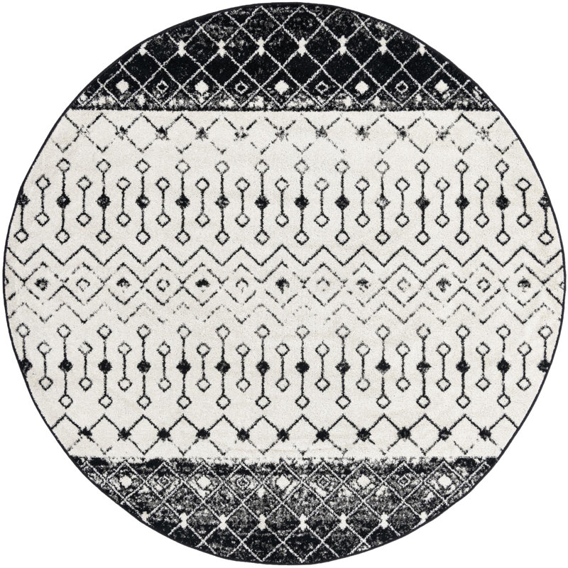 Abstract Indoor Rug, Round 7'10"