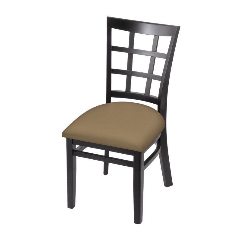 Hampton 18'' H Upholstered Beech Side Chair, Black, Canter Sand