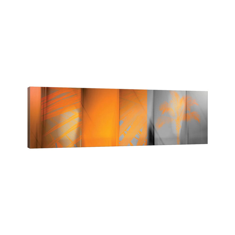 Orange Shades - Wrapped Canvas Panoramic Painting, 30.48 cm H x 91.44 cm W x 1.91 cm D
