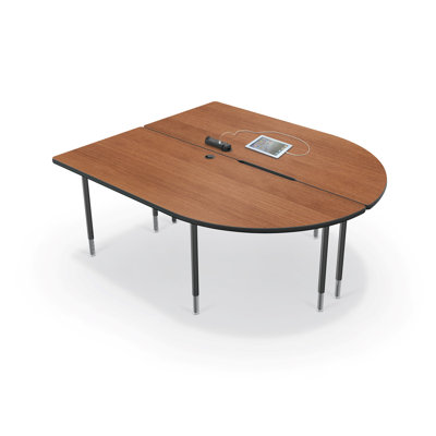 Hierarchy Novelty Person Flip Top 71.37 in. L Training Table and Chair Set with Casters and