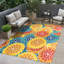 Tapis extérieur floral jaune / rouge / bleu SUNSHINE-83453898
