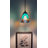 Shehan Tiffany Mini Hanging Lights Stained Glass LED Bulb Included H50"W6"-921780610