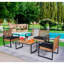 Ensemble de meubles de patio 4 pièces avec balcon et véranda-1064621461-1064621466