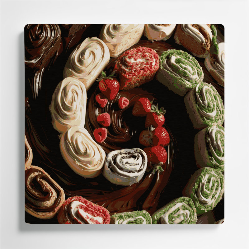 Art mural noir Desserts, H 12 po x l 12 po