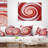 Christmas Candy Cane Spiral - Abstract Printed Throw Pillow