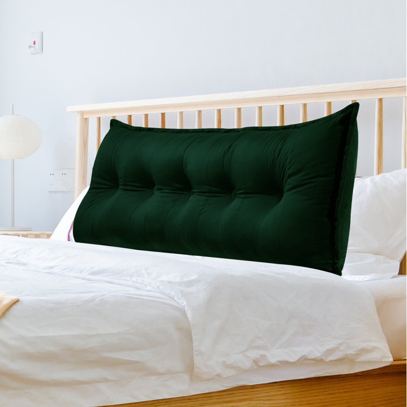 Yellow Rectangular Lumbar Cushion, 50cm x 180cm, Green