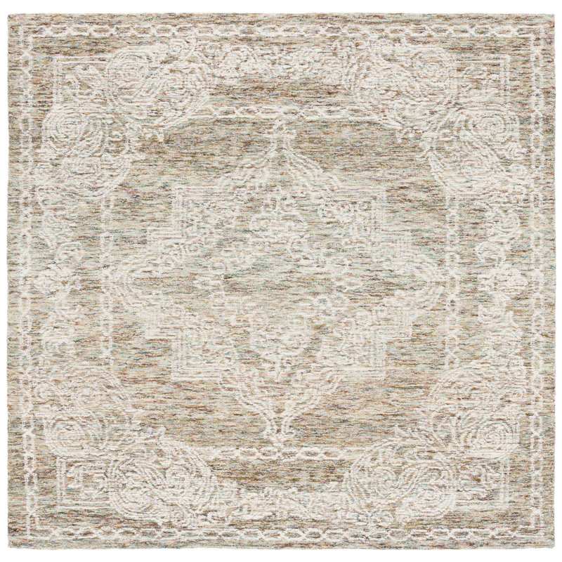 Metro Hand Tufted Wool Pile Oriental Rug, Square 6'