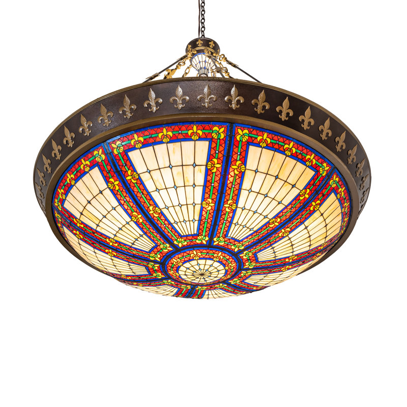 62" Wide Fleur-De-Lis Inverted Pendant