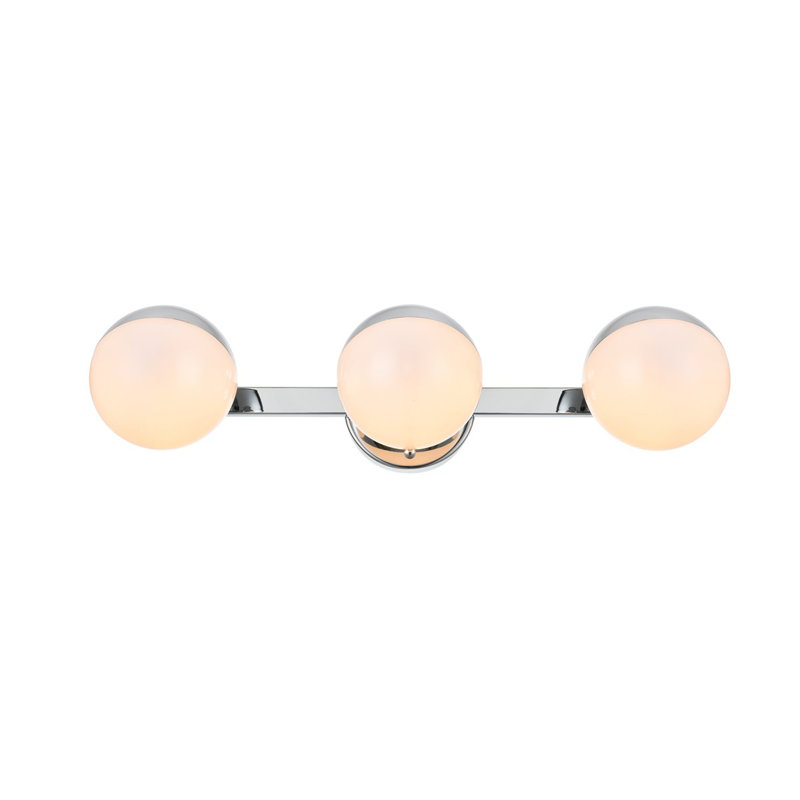 Éclairage pour meuble-lavabo à intensité variable Caniesha, Chrome, H 5 po x l 5 po x P 5 po, Une lumière