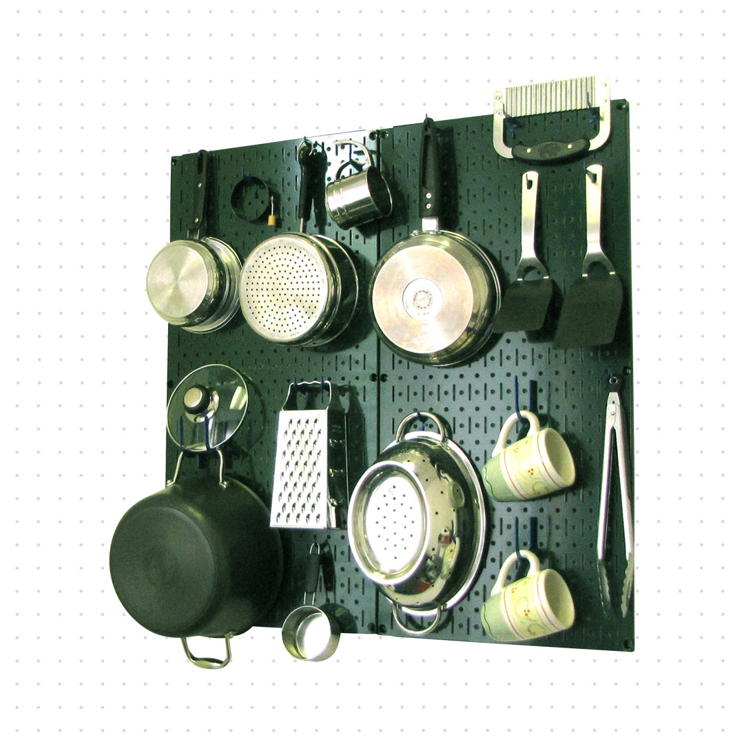 Metal Rectangle Wall Mounted Pot Rack Prep & Savour 