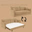 Cadie Mocha Chenille Sofa w/2 Pillows Can turn into a sofa bed