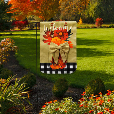 Drapeau de jardin d'automne