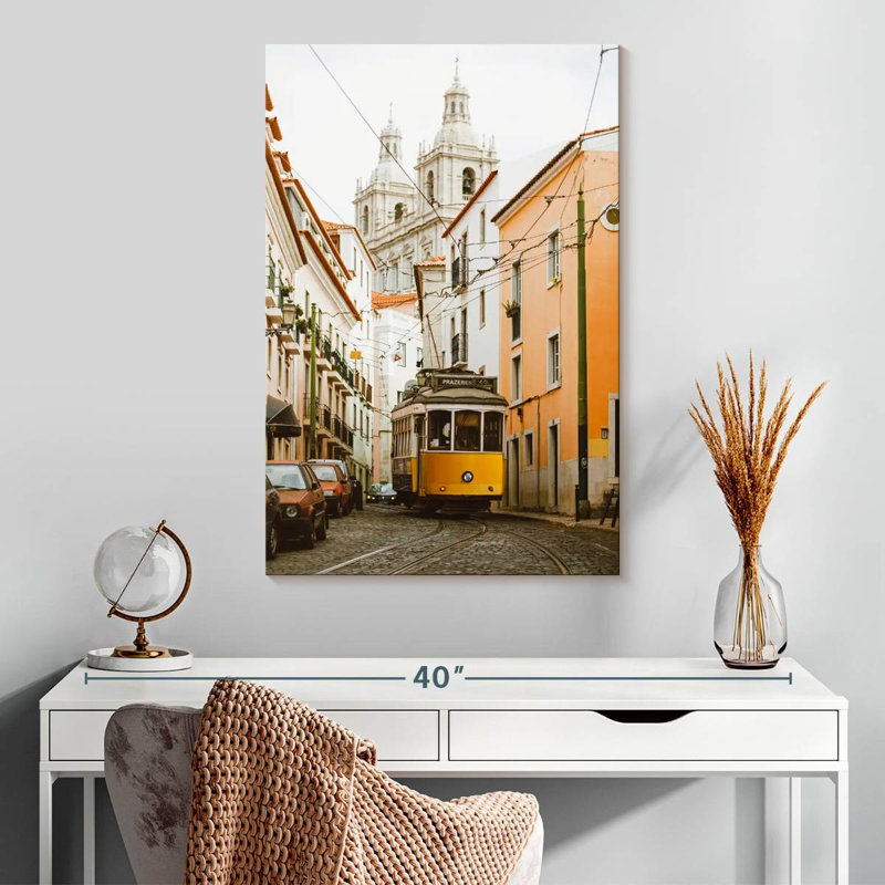 Mehar Alfama Yellow Tram, 30" H x 20" W