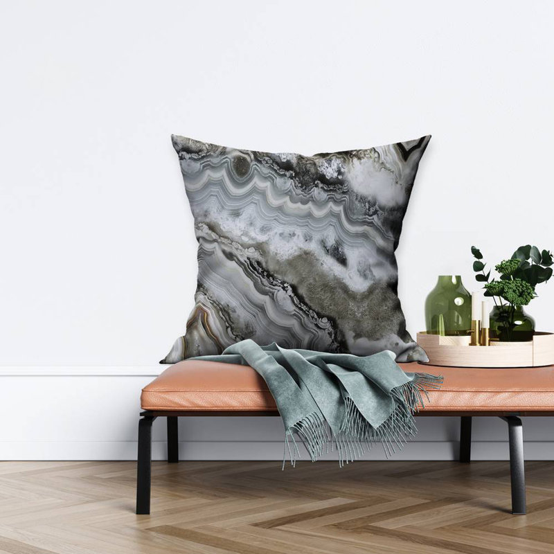 Abstract geode - 26"x26" Throw pillow cover - Poly twill - Print on demand, 26" x 26"