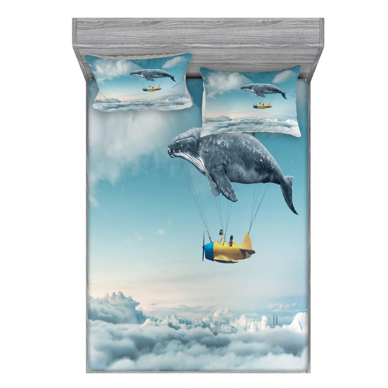 Microfiber Sheet Set, Queen Sheet Set with Fitted Sheet