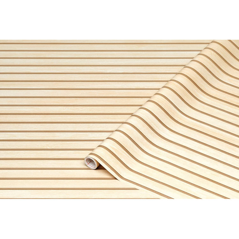 Rouleau de papier peint adhésif en bois L 6,5 pi x l 17 po Burchill