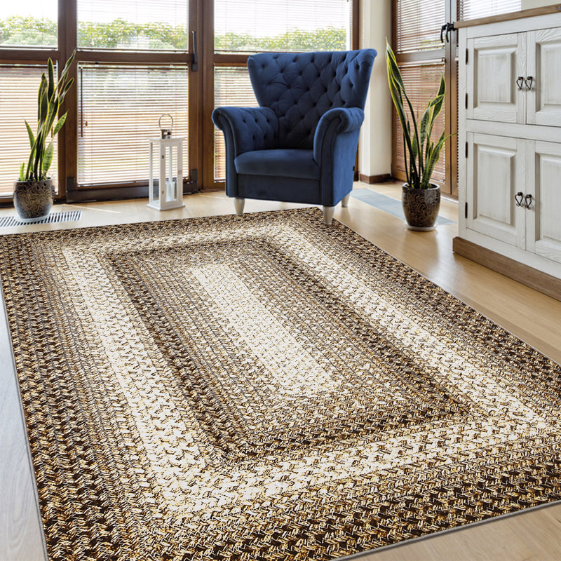 Brisseida Washable Geometric Indoor Rug, Rectangle 5' x 7'