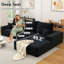 Canapé modulaire 107 po, canapé nuage en velours côtelé moderne avec assise profonde, canapé désossé en forme de L à 3 places pour le salon, aucun assemblage requis-1923307046-1923307034