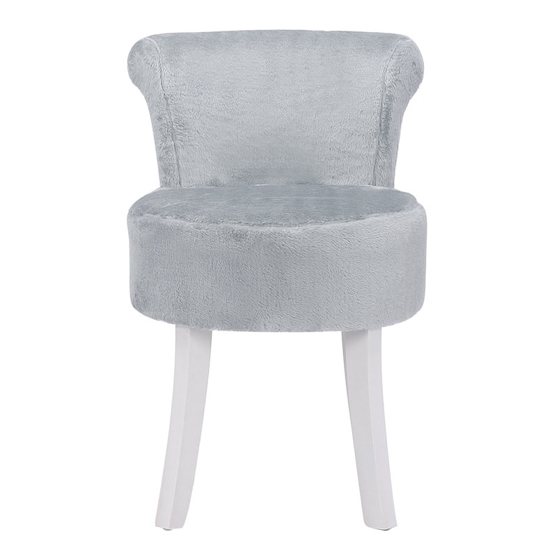 Weathers Solid Wood Accent Stool, Grey