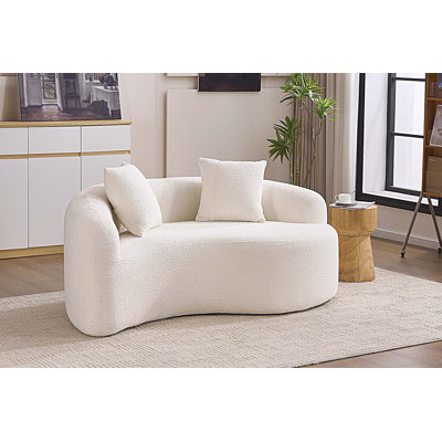 S-Curved Chenille Sectional Sofa