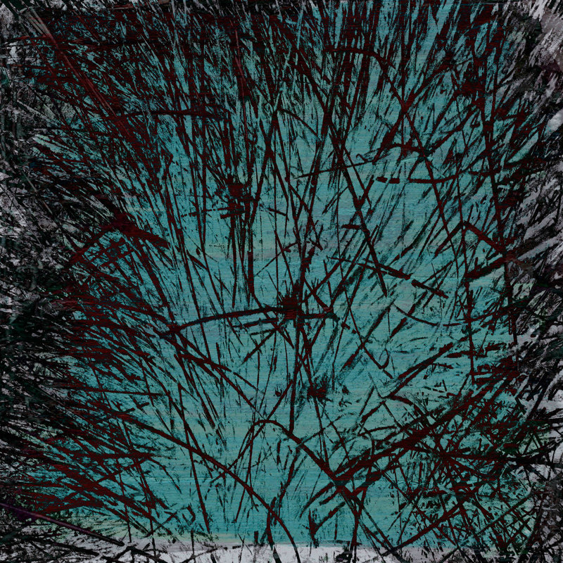 « derive xi » par sia aryai, reproduction d’art sur toile tendue, H 12 po x l 12 po x P 1,5 po
