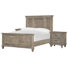 Geisler King Shutter Panel Bed With 2 Nighstands