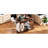55.5 - Inch Kitchen Island, Drop Leaf, Barn Door, Spice Rack, Lockable Wheels, Dining Room And Island 55.5" With Charging Station, Ample Storage For Organization