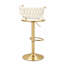 Tabouret tournant en velours-363466212